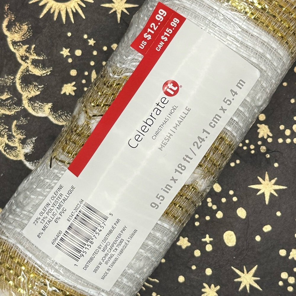 NWT Celebratelt Mesh Rolls (16 Assorted Rolls)
